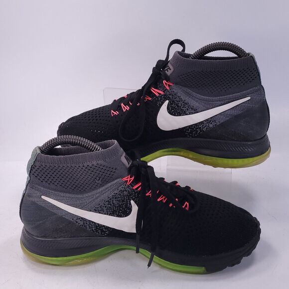 Nike Zoom All Out Flyknit Training Shoe Womens Size 7 845361-002 Black Gray - Picture 5 of 8